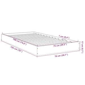 Rám postele bez matrace dub sonoma 75 x 190 cm kompozitní dřevo - obrázek 10