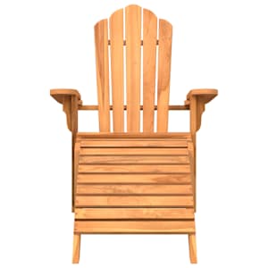 Zahradní židle Adirondack s podnožkou masivní teakové dřevo - obrázek 4