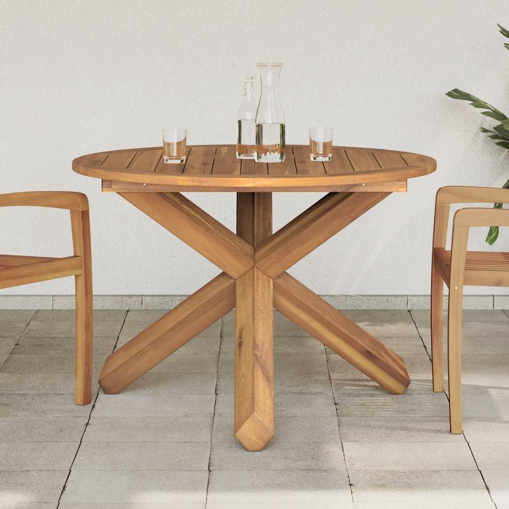 Thumbnail - vidaXL Gartentisch Ø109x74 cm Massivholz Teak