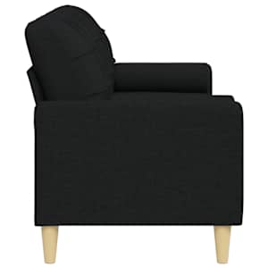 3místná pohovka s polštáři černá 210 cm textil - obrázek 4
