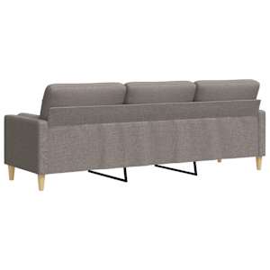 3místná pohovka s polštáři taupe 210 cm textil - obrázek 5