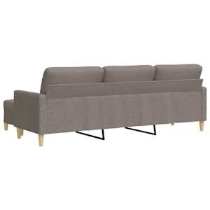 3místná pohovka s podnožkou taupe 210 cm textil - obrázek 5