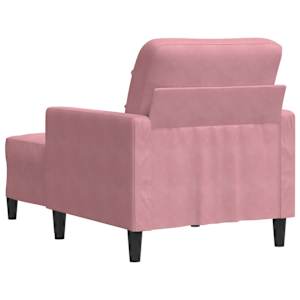 Křeslo s podnožkou růžová 60 cm samet - obrázek 5