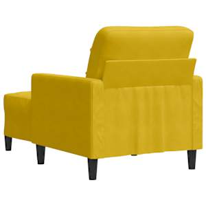 Křeslo s podnožkou žluté 60 cm samet - obrázek 5
