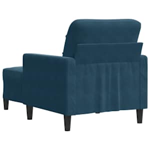 Křeslo s podnožkou modrá 60 cm samet - obrázek 5