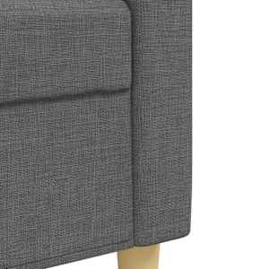 4dílná sedací souprava s podnožkou tmavě šedá textil - obrázek 8