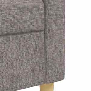 4dílná sedací souprava s podnožkou a polštáři taupe textil - obrázek 9