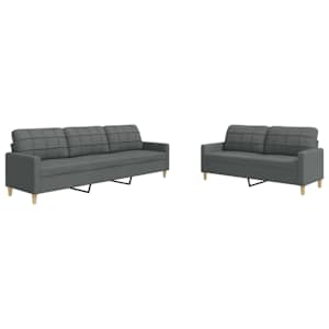 vidaXL 2-osaline diivanikomplekt, tumehall, kangas