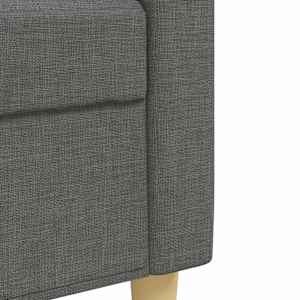 3dílná sedací souprava s podnožkou tmavě šedá textil - obrázek 7