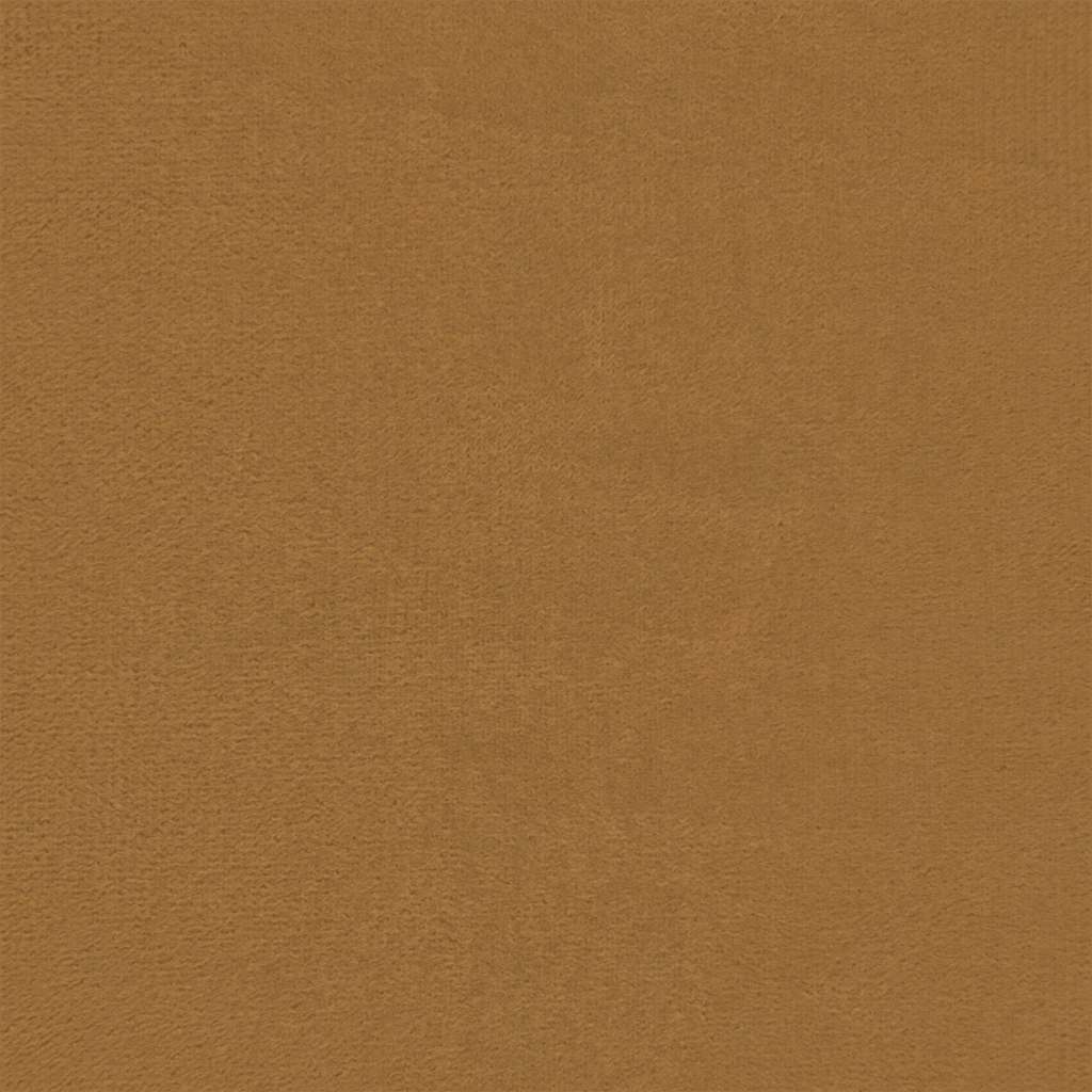 trīsdaļīgs dīvānu komplekts ar spilveniem, brūns samts