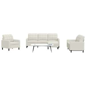 Sedežna garnitura 4-delna z blazinami krem žamet