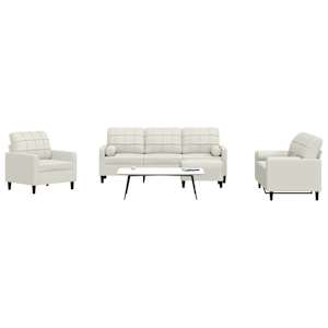 Sedežna garnitura 4-delna z blazinami krem žamet