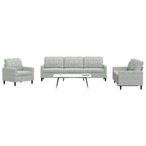 Sedežna garnitura 4-delna z blazinami svetlo siv žamet