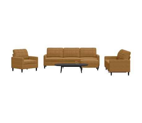 vidaXL 4-delige Loungeset met kussens fluweel bruin