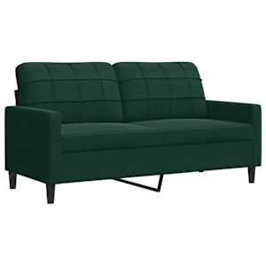 2dílná sedací souprava s poduškami a podhlavníky tmavě zelená - obrázek 5