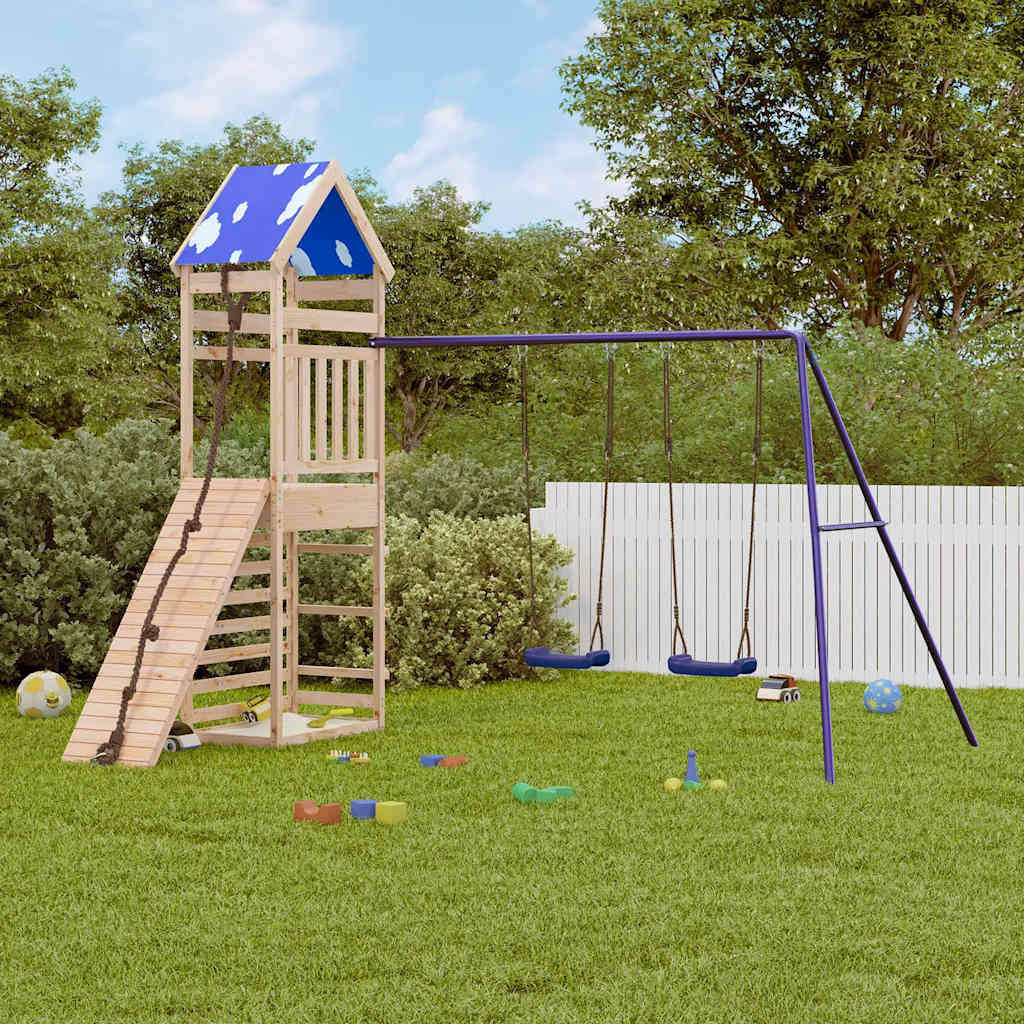 vidaXL Spielturm Massivholz Kiefer