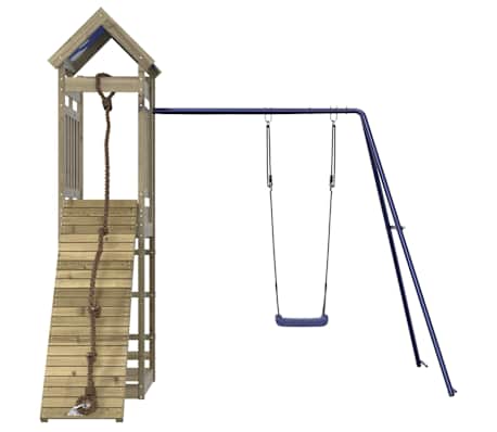 vidaXL Aire de jeux d'ext&eacute;rieur bois de pin impr&eacute;gn&eacute;