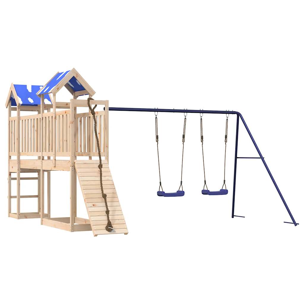 vidaXL Dětské hřiště na zahradu masivní borové dřevo