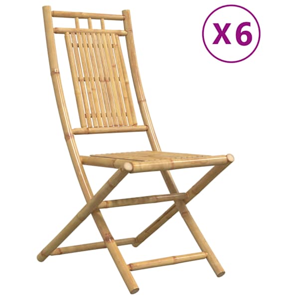 vidaXL Kokkupandavad toolid 6 tk 46x66x99 cm bambus