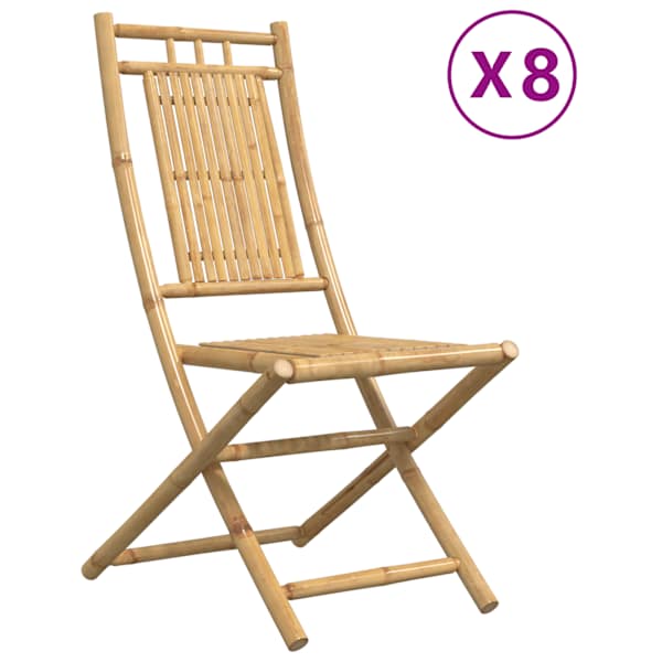 vidaXL Kokkupandavad toolid 8 tk 46x66x99 cm bambus