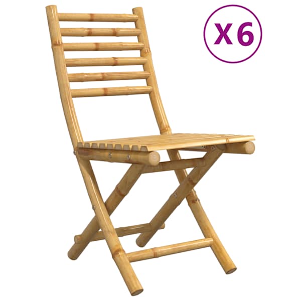 vidaXL Kokkupandavad toolid 6 tk 43x54x88 cm bambus