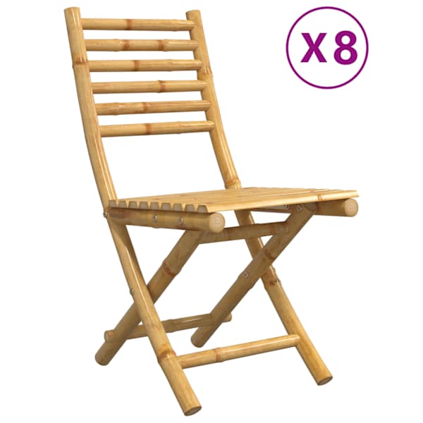 vidaXL Kokkupandavad toolid 8 tk 43x54x88 cm bambus