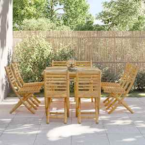 Zložljivi vrtni stoli 8 kosov 43x54x88 cm bambus