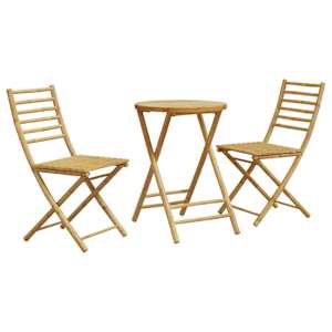 3dílný bistro set bambus