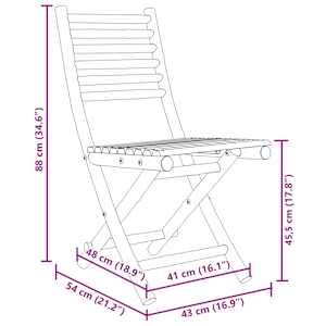 3dílný bistro set bambus - obrázek 12