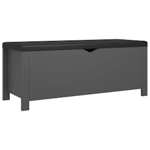 Úložný box s polštářem šedý 105 x 40 x 45 cm - obrázek 2