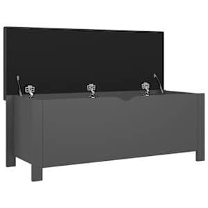 Úložný box s polštářem šedý 105 x 40 x 45 cm - obrázek 4