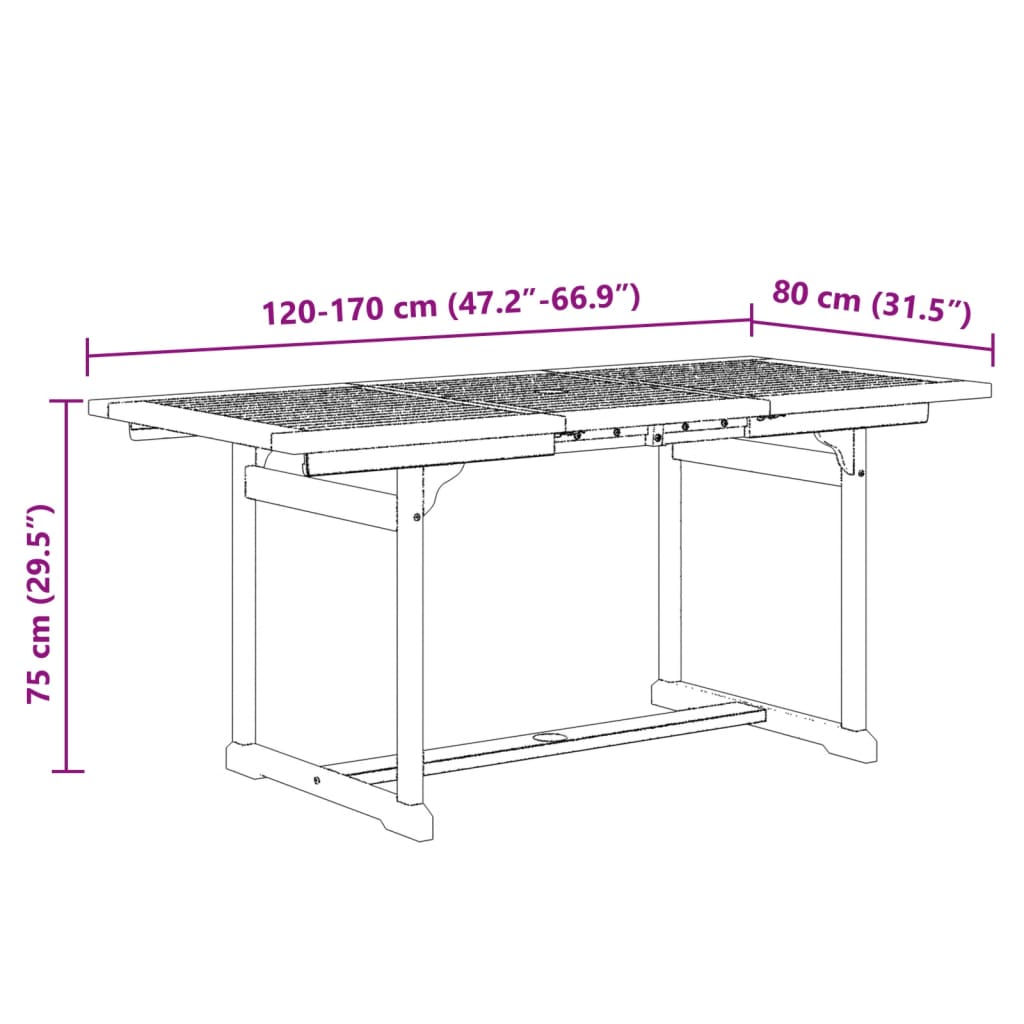 imagem de vidaXL 5 pcs conjunto de jantar para jardim acácia maciça e textilene11