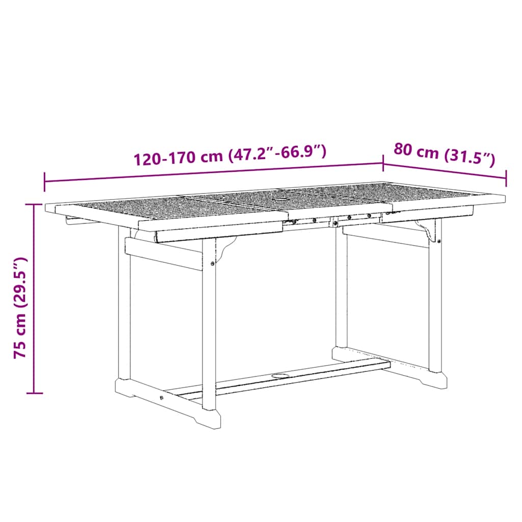 7-delige Tuinset massief acaciahout en textileen image 13