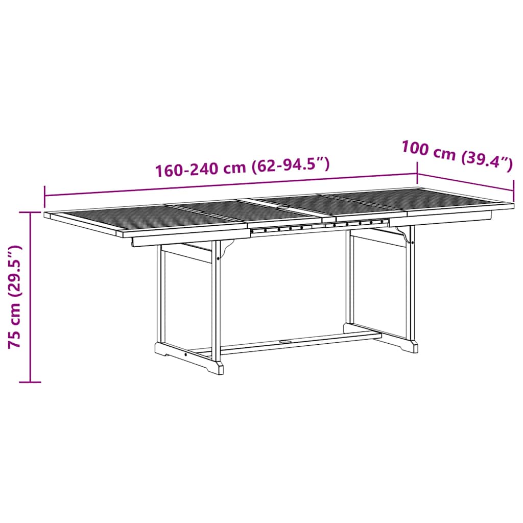 7-delige Tuinset massief acaciahout en textileen image 13