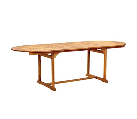 vidaXL 7-delige Tuinset massief acaciahout en textileen