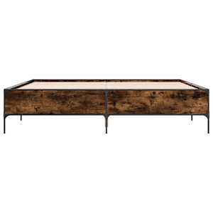 Rám postele kouřový dub 200 x 200 cm kompozitní dřevo a kov - obrázek 4