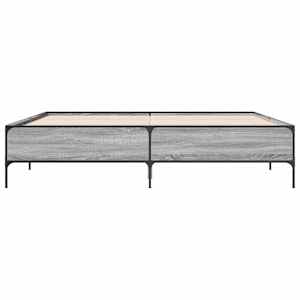 Rám postele šedý sonoma 200 x 200 cm kompozitní dřevo a kov - obrázek 4