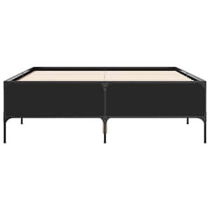 Rám postele černý 150 x 200 cm kompozitní dřevo a kov - obrázek 4