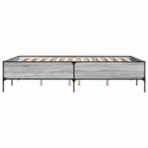 Rám postele šedý sonoma 135 x 190 cm kompozitní dřevo a kov - obrázek 5