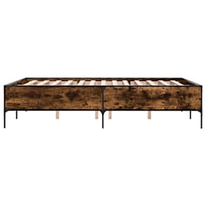 Rám postele kouřový dub 120 x 190 cm kompozitní dřevo a kov - obrázek 5