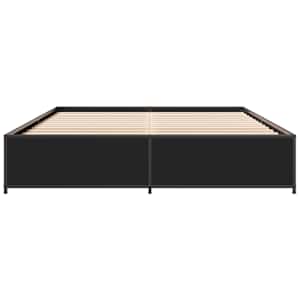 Rám postele černý 150 x 200 cm kompozitní dřevo a kov - obrázek 4