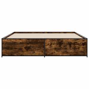 Rám postele kouřový dub 180 x 200 cm kompozitní dřevo a kov - obrázek 4