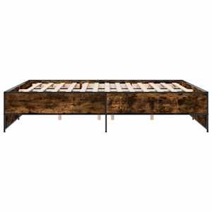 Rám postele kouřový dub 180 x 200 cm kompozitní dřevo a kov - obrázek 5