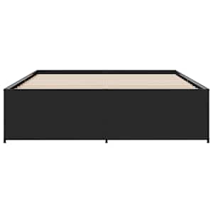 Rám postele černý 160 x 200 cm kompozitní dřevo a kov - obrázek 4