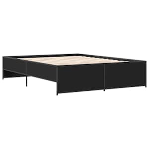 Rám postele černý 160 x 200 cm kompozitní dřevo a kov - obrázek 6