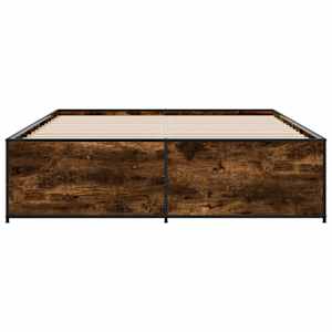 Rám postele kouřový dub 150 x 200 cm kompozitní dřevo a kov - obrázek 4
