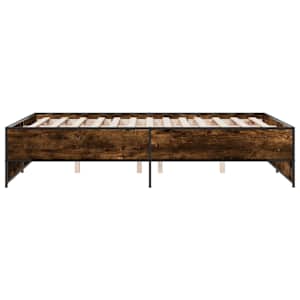 Rám postele kouřový dub 120 x 190 cm kompozitní dřevo a kov - obrázek 5