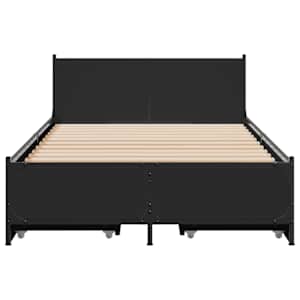 Rám postele se zásuvkami černý 75 x 190 cm kompozitní dřevo - obrázek 4