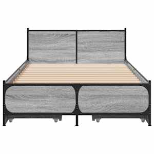 Rám postele se zásuvkami šedý sonoma 75x190 cm kompozitní dřevo - obrázek 4
