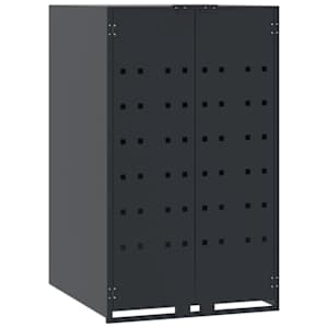 Box na 2 popelnice antracitový 138 x 79 x 117 cm ocel - obrázek 4